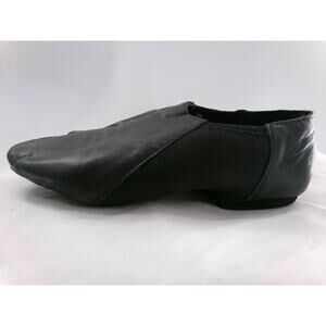 Dance Jazz Shoes DanzNMotion Black Adult 7M Stretch Leather Pull On Split Sole